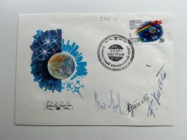 Sojus TM-13 Startbeleg 2.10.91 zur MIR mit Viehböck OU Crew
