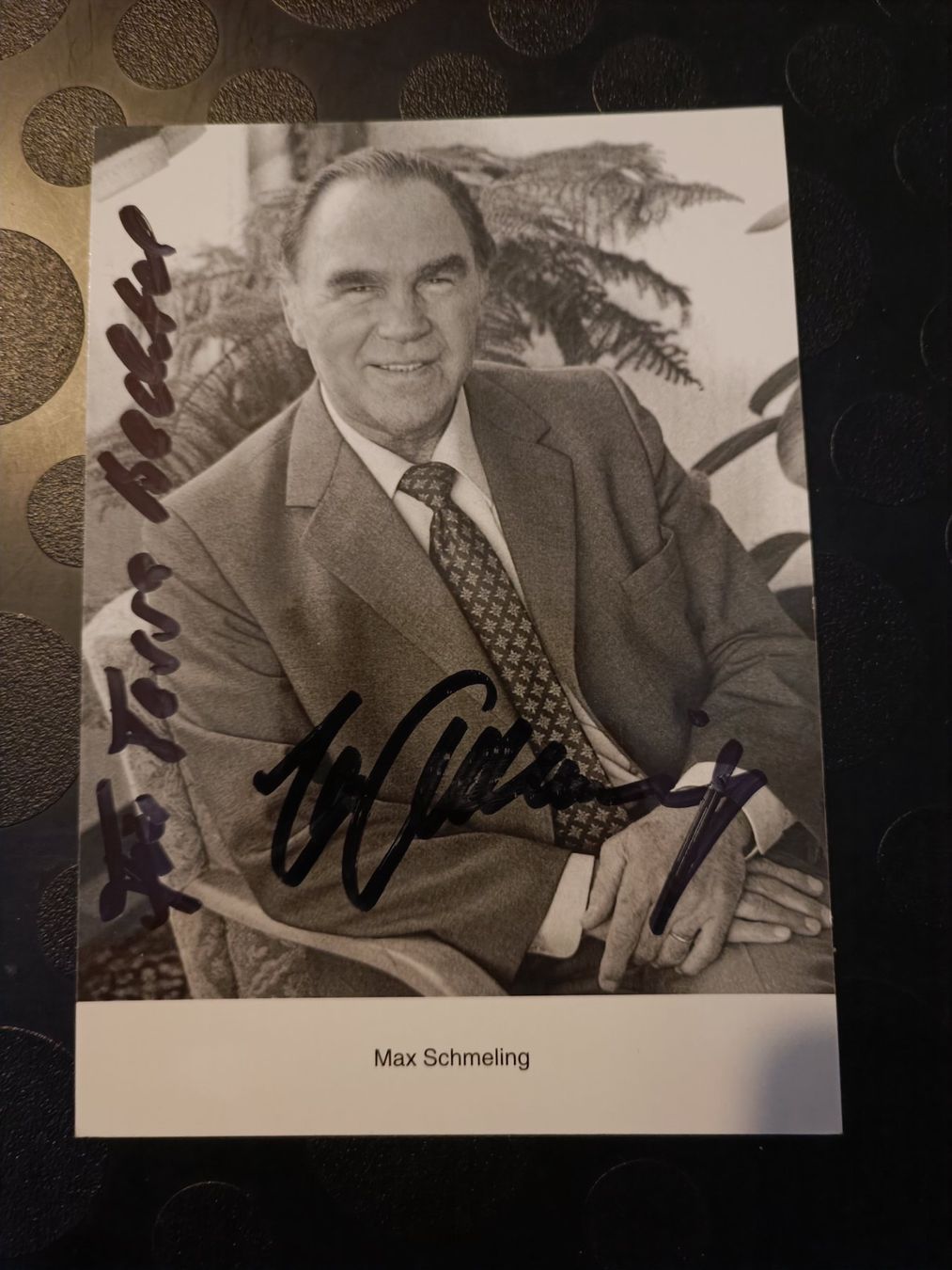 Autografi: Max Schmelling - handsignierte Autogrammkarte – Usato da Menziken venduto da Artographs