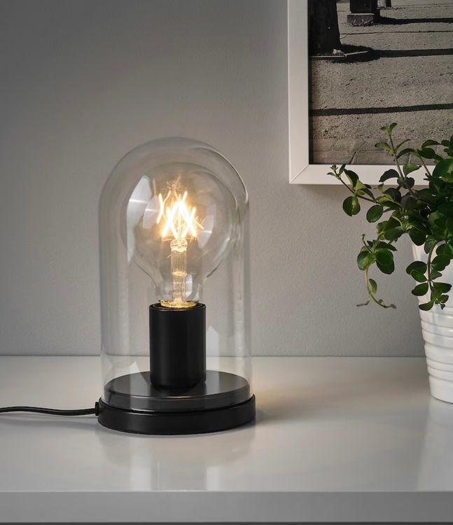Wunderschöne Ikea Ropudden - Tischlampe mit Glasglocke ! (Gebraucht) in ...
