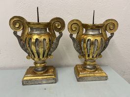 Paar Antiker Barock Kerzenhalter datiert, 1703