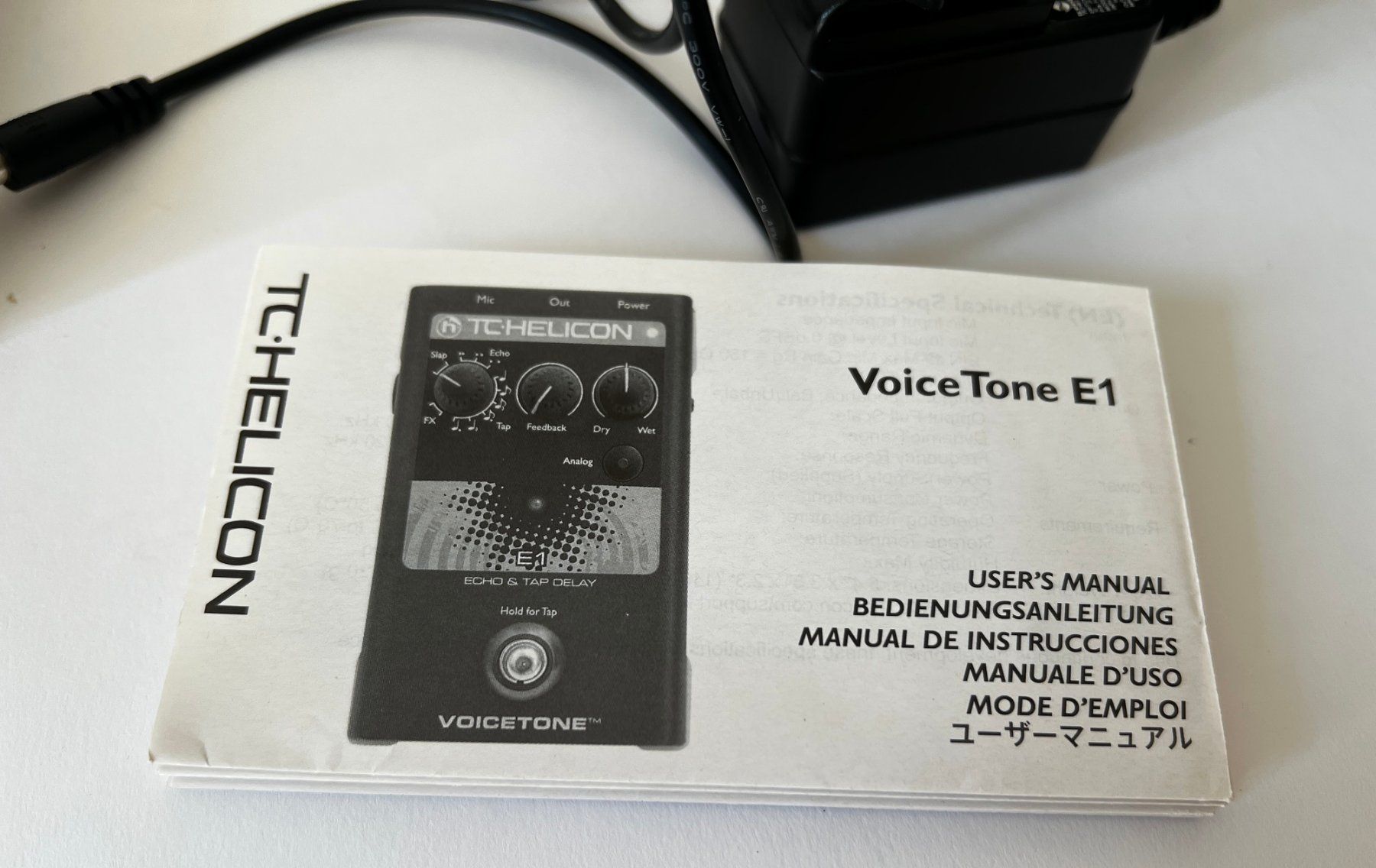Musikinstrumente: TC-Helicon VoiceTone E1 Echo & Tap Delay, mit Netzteil & OVP – Gebraucht aus Bern von helloliptek 3