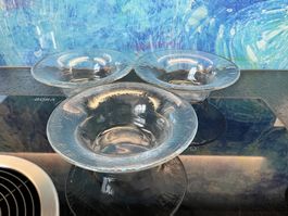 3 Siena Glasi Hergiswil Schalen Geschirrset Glasteller