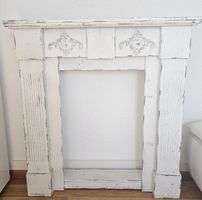 Dekoratives Regal weiss Shabby Chic Holzelement Wandregal