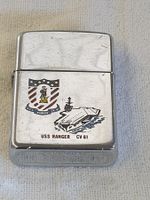 Originales Zippo Feuerzeug Flugzeugträger USS Ranger CV61