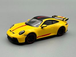 Porsche 911 992 Carrera GT3 Minichamps 1:64 Yellow neu OVP