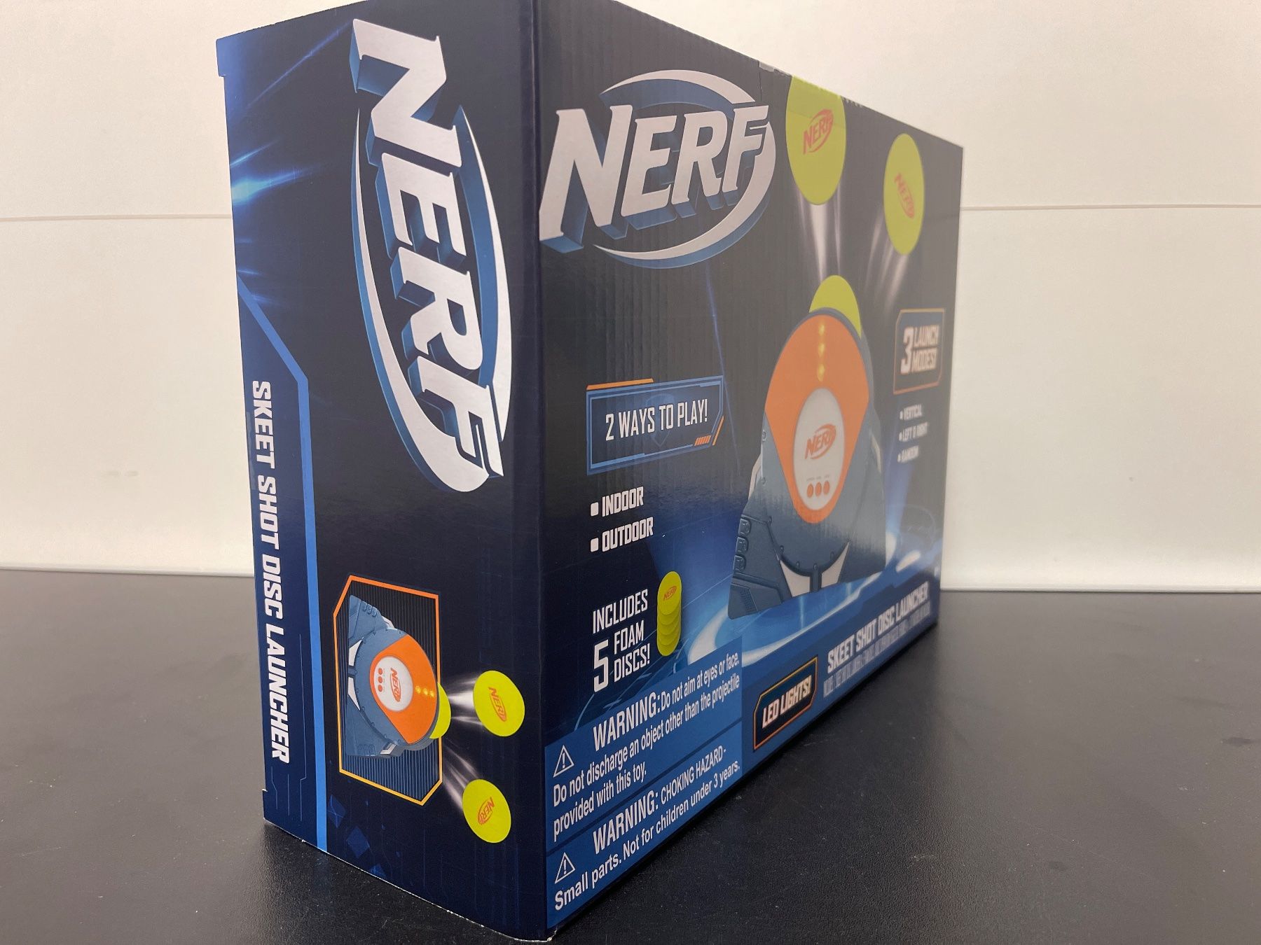 Neu NERF Scheibenwerfer, 3-fach Abschuss, LED, 5 Discs (Neu und ...