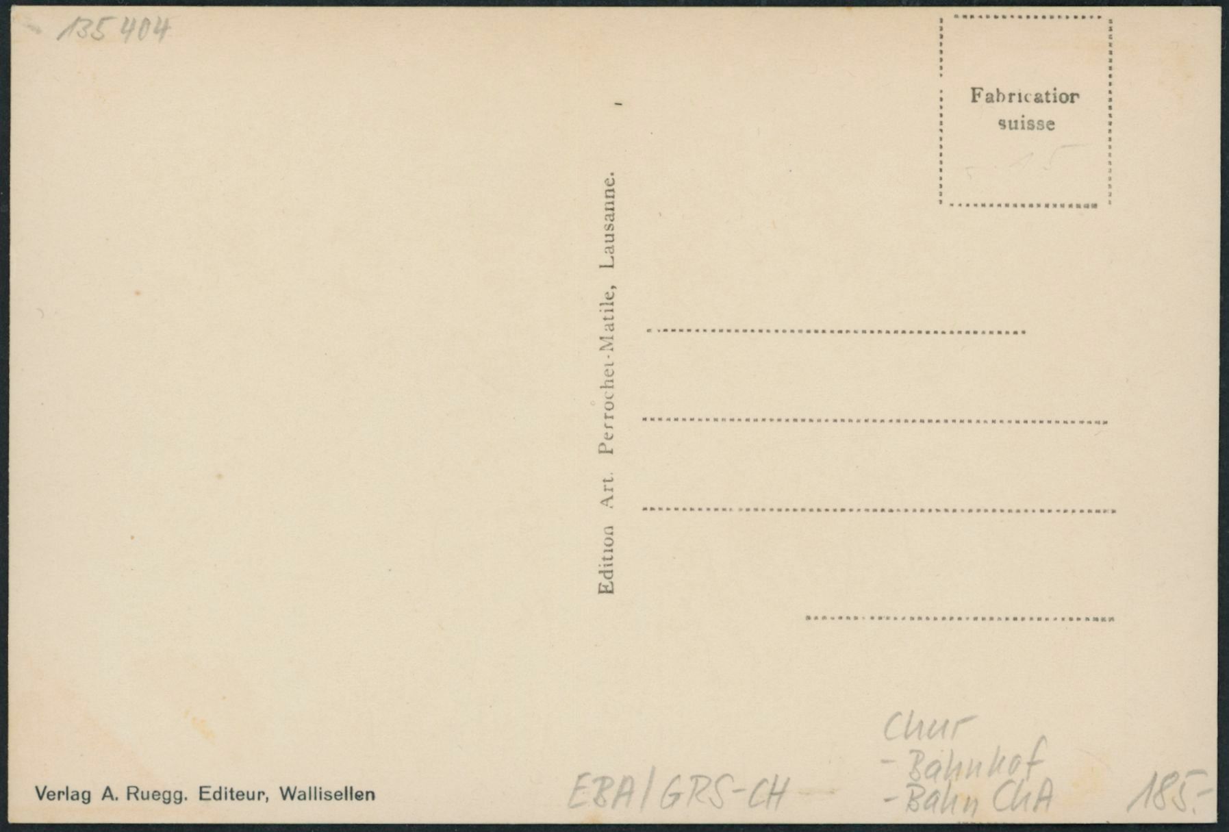 Cartoline postali: GRS Chur - Bahnhof - Bahn ChA - Rhätische Bahn RhB – Nuovo (secondo la descrizione) da Schindellegi venduto da leecollect 1