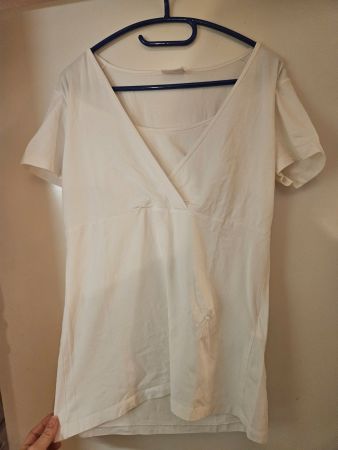 Still- T-Shirt in Weiss, Grösse L, Mamalicious