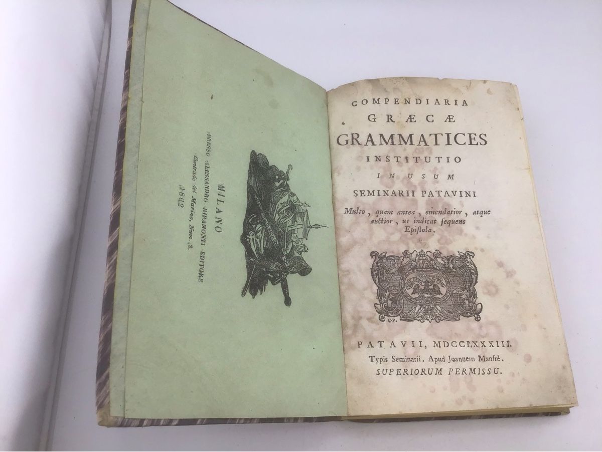 Bücher: Compendiaria Græcæ Grammatics institutio, 1783 – Gebraucht aus Nods von loredana18