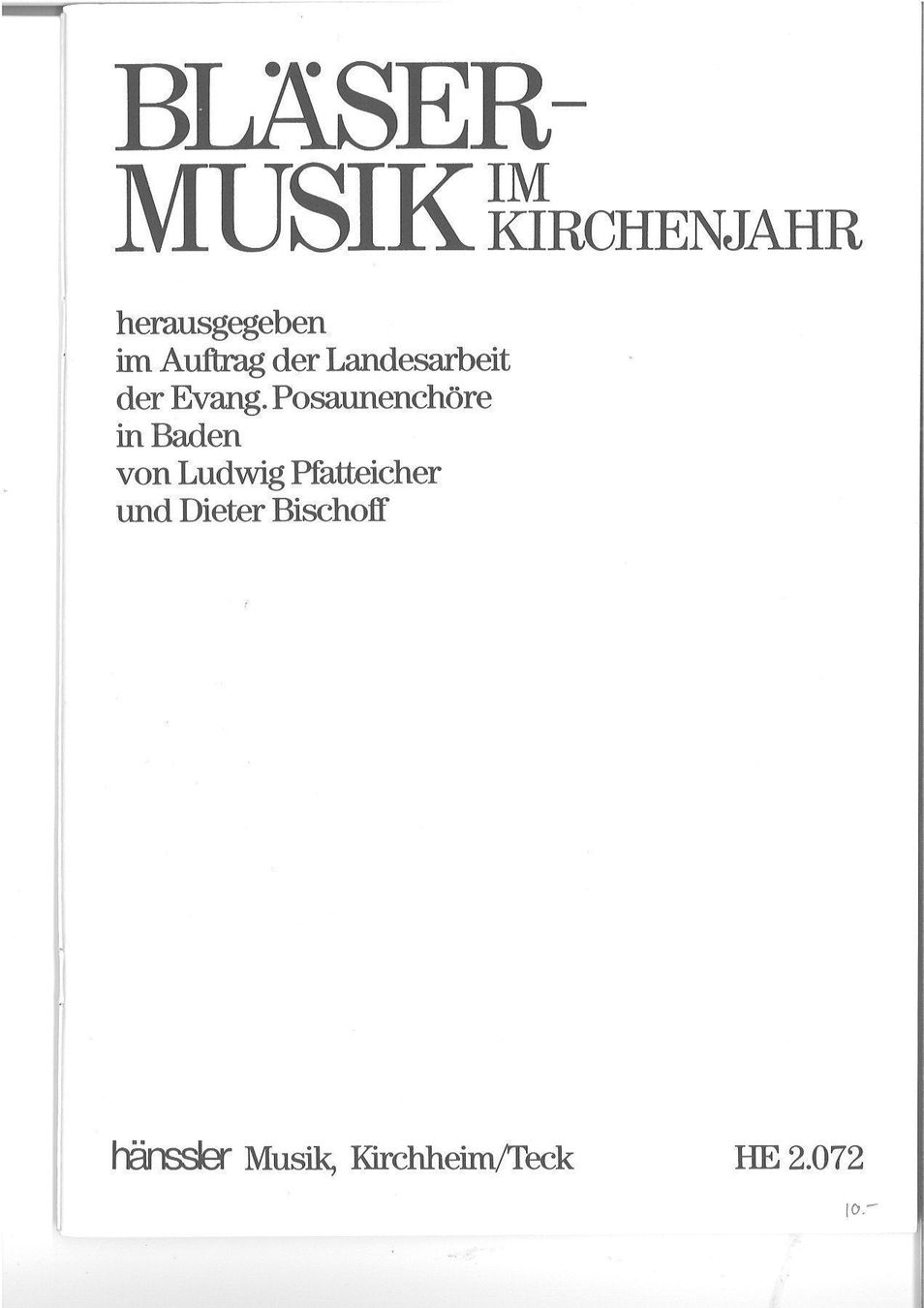 Libri: Bläsermusik im Kirchenjahr – Nuovo (secondo la descrizione) da Neuchâtel venduto da Babotschk 1