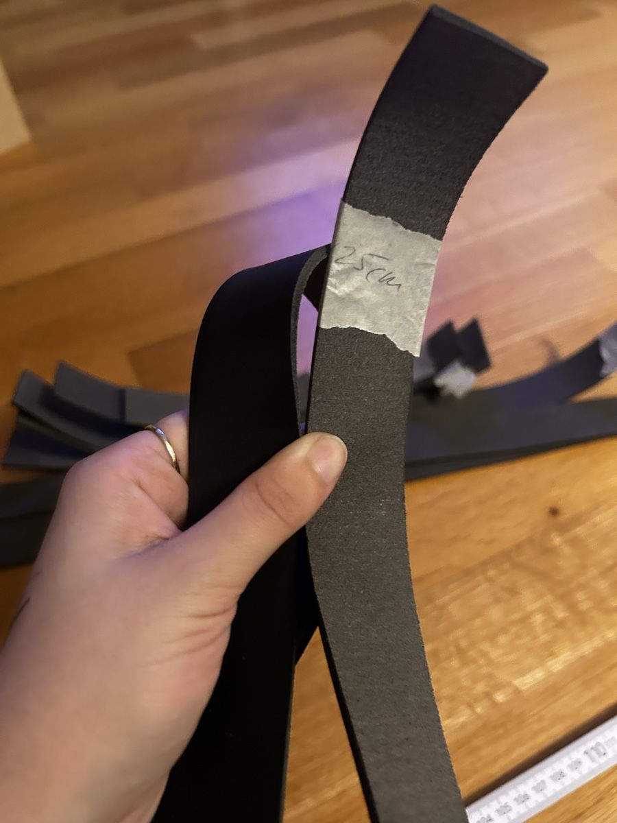 Tessuti: WUTA Genuine Lederstreifen - Schwarz – Nuovo (secondo la descrizione) da Horw venduto da jvnrti 2