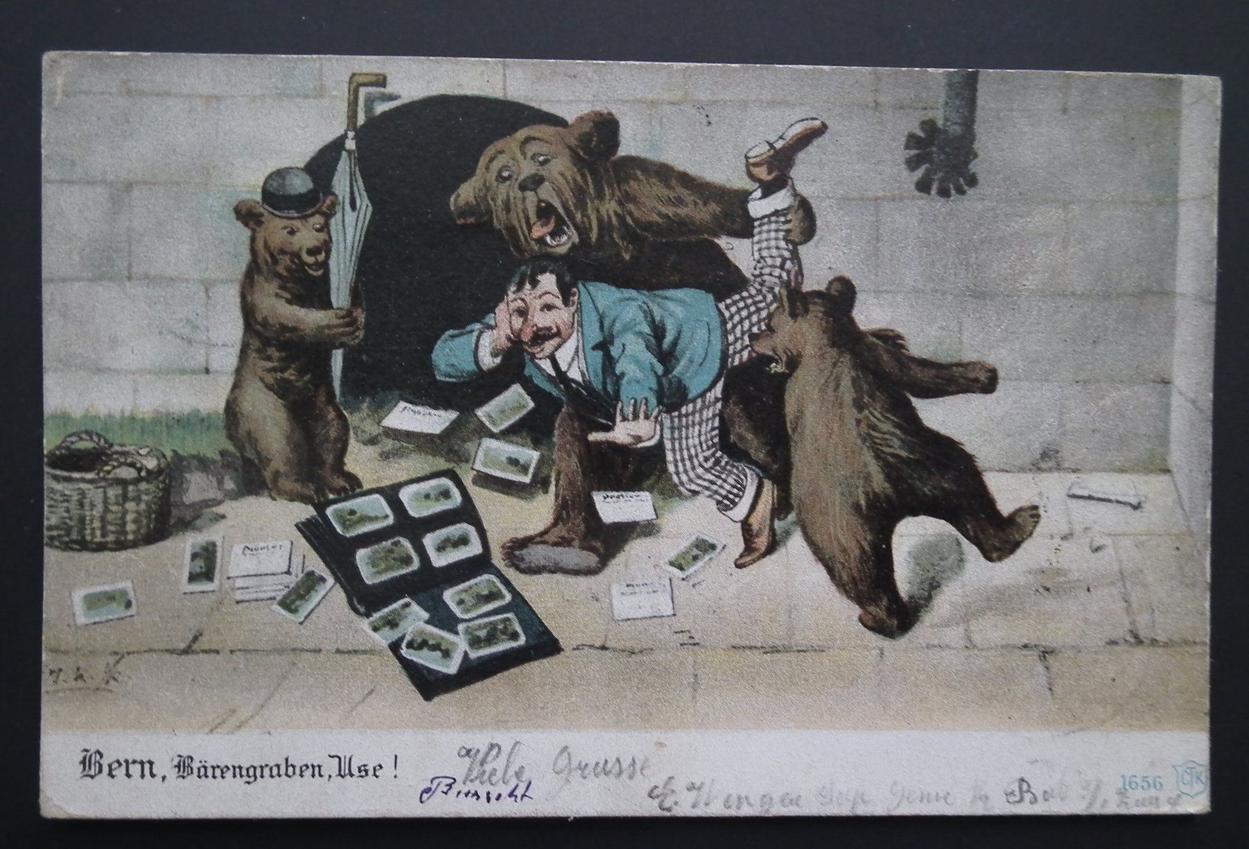 Cartoline postali: Bern, 1905 Bärengraben Ansichtskate > Fehlerhafte Rückseite – Usato da Kriens venduto da WULLU99
