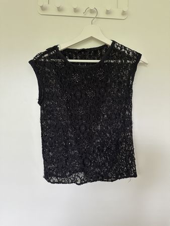 Black Lace Top - size S