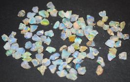 Mineralien Set- L-6756 – 100 Äthiopischer Feuer Opal roh 3-7