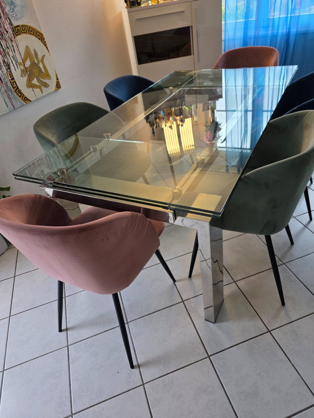 Tischset: Glastisch mit 6 Stühlen – Gebraucht aus Pfyn von alex75 1