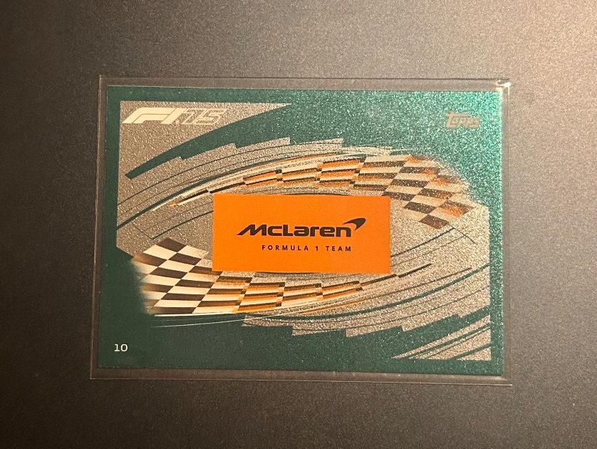 Topps Turbo Attax 2025 McLaren Logo Teal Parallel 10 (Neu (gemäss ...