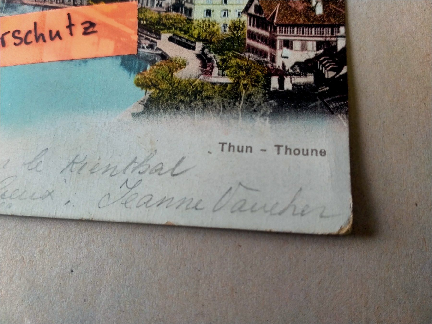 Ansichtskarten: Thun - Thoune / AK um 1905  / Bern – Gebraucht aus Küssnacht am Rigi von cartolina-1 1