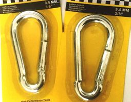 2 grosse Karabinerhaken Länge: 10cm  Stärke: Ø 9.5mm
