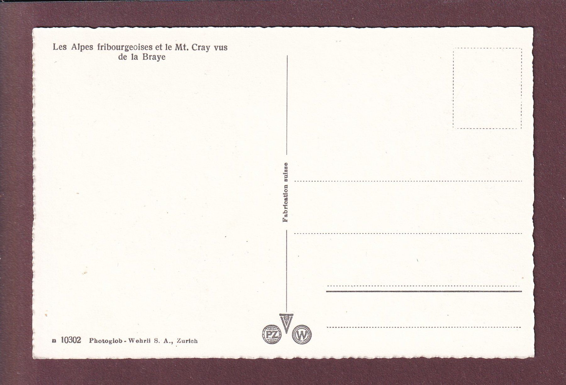 Cartes postales: LA BRAYE - Mont Cray – D'occasion à Pully par nicecards 1
