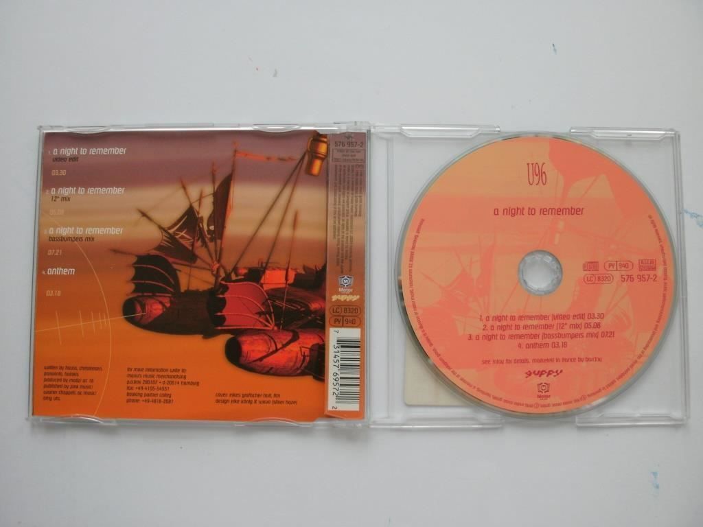 CD: U96 – a night to remember (Maxi-Single) – Usato da Grenchen venduto da Kogi7 2