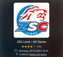 Stehplatz Erw Heimsektor ZSC - HC DAVOS