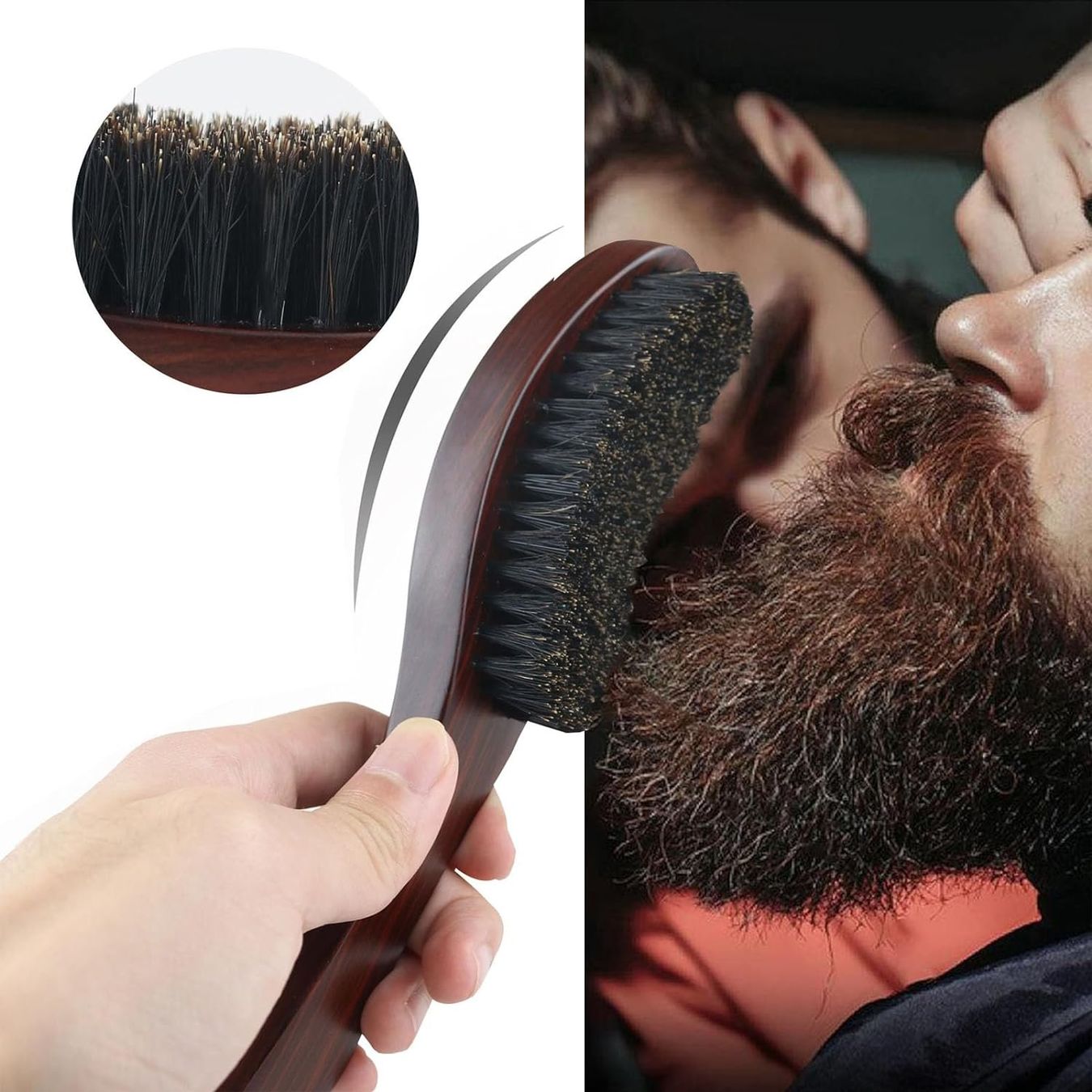 Altro per la cura dei capelli: Grosse 20cm Haar Bartbürste Männer Wildschweinborsten Buche – Nuovo e nell'imballaggio originale da Hundwil venduto da Mr.Wong 2