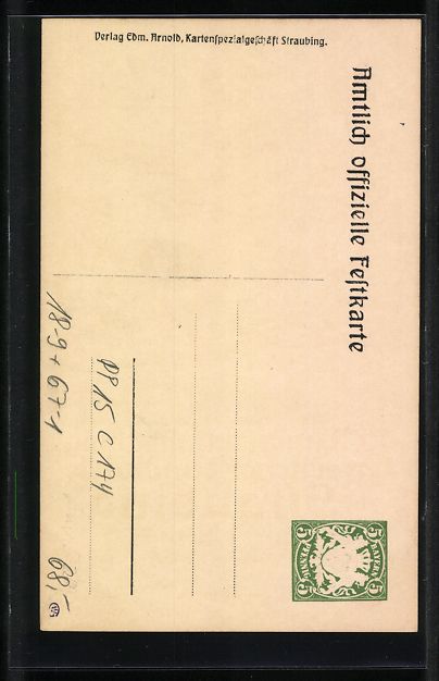 Cancelleria postale: Ganzsache Bayern PP15C174: Straubing, 45 – Usato da Berlin venduto da bartko-reher 1