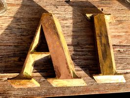 A I Blechbuchstaben Sehr schön  Tolle Wandbuchstaben