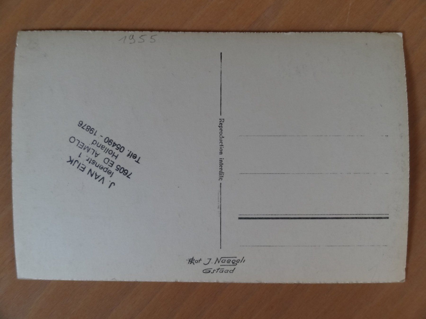 Cartoline postali: Gstaad avec Wildhorn - Suisse - BE – Usato da St Léonard venduto da Riglin 1