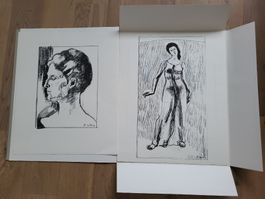 Ferdinand Hodler : Portfolio, 4 Lithografie, Nachdruck 1963