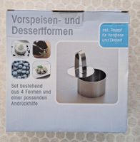Food-Ring-Set: Vorspeisen- &  Dessertformen mit Andrückhilfe