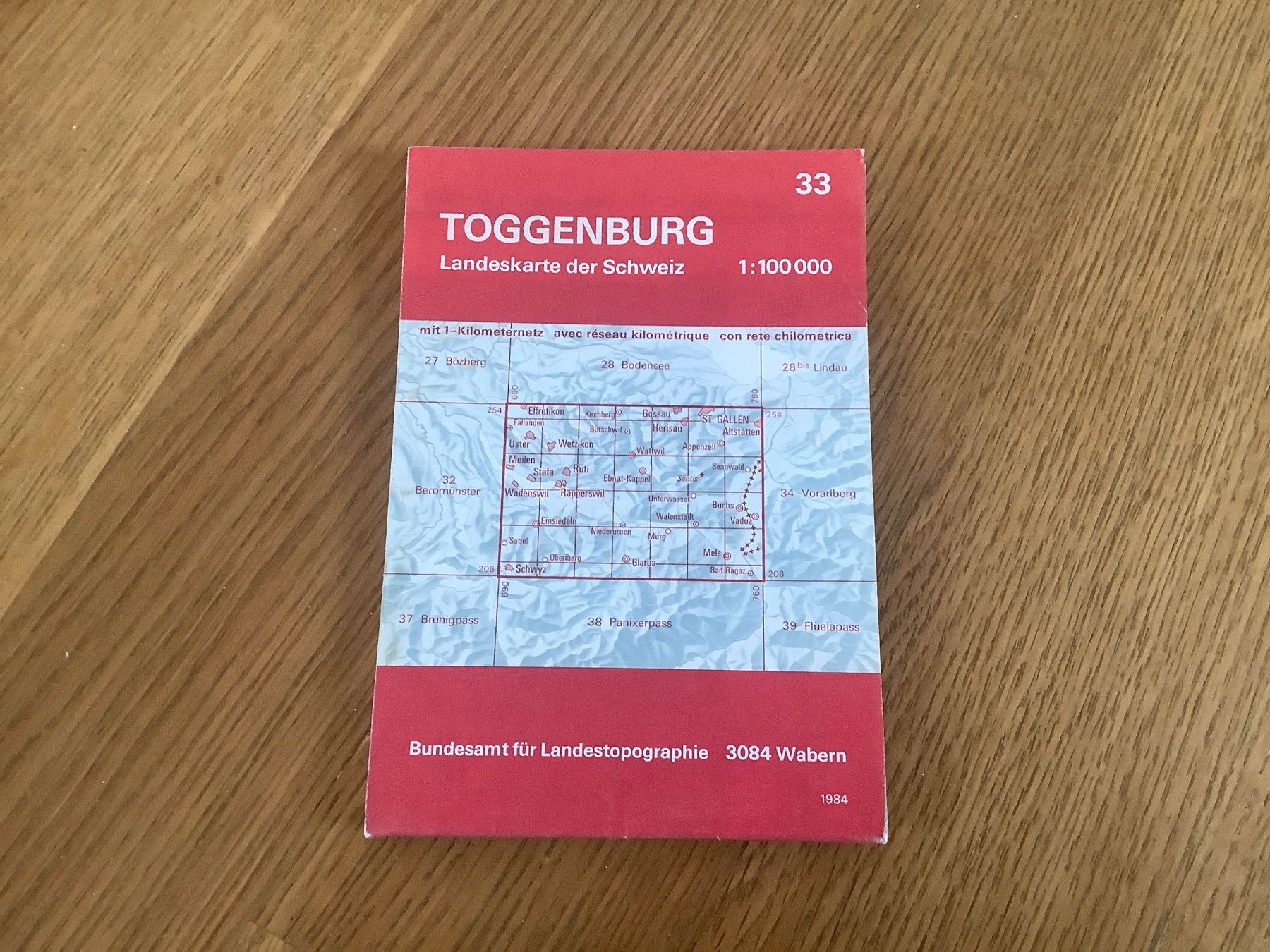 Cartine & Atlanti: Landkarte Toggenburg – Usato da Winterthur venduto da Cybersteffi