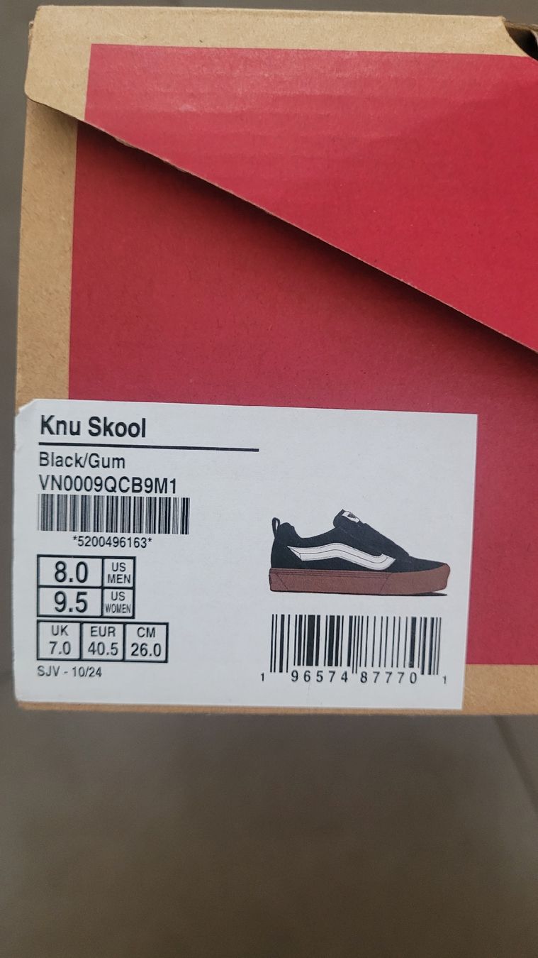 Vans Scarpe da uomo: New Vans Knu Skool Black Gum Size 40.5 – Nuovo e nell'imballaggio originale da Winterthur venduto da sar_zg7p 3