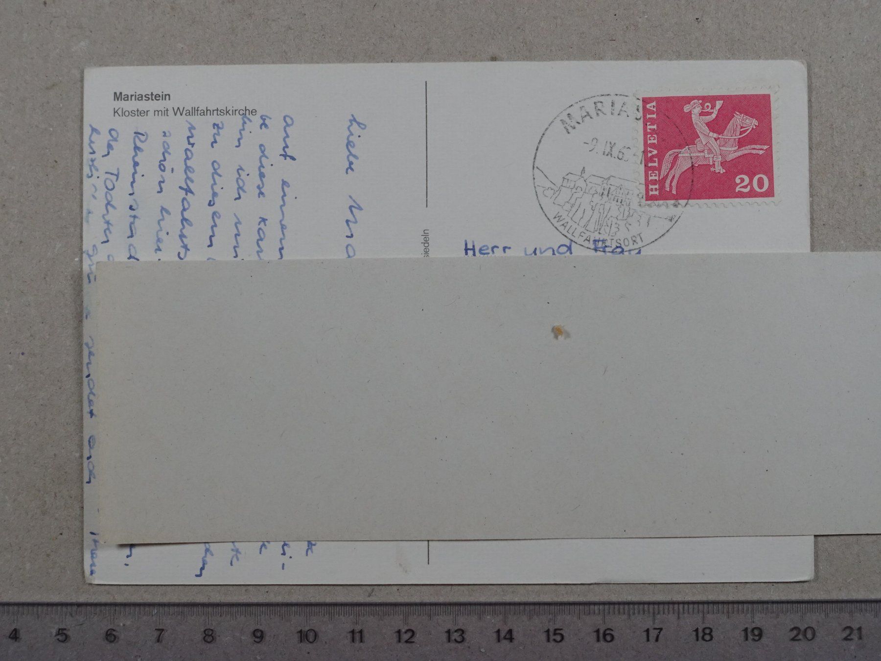 Cartoline postali: Mariastein, Kloster, Wallfahrtskirche, Solothurn – Usato da Lenzburg venduto da fh1 1