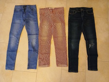 3er Set Mädchen Jeans, Gr. 146-158