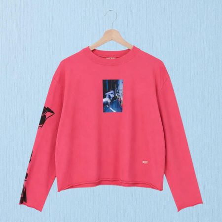 Diesel Sweatshirt / Longsleeve – Gr. S – Pink / Koralle