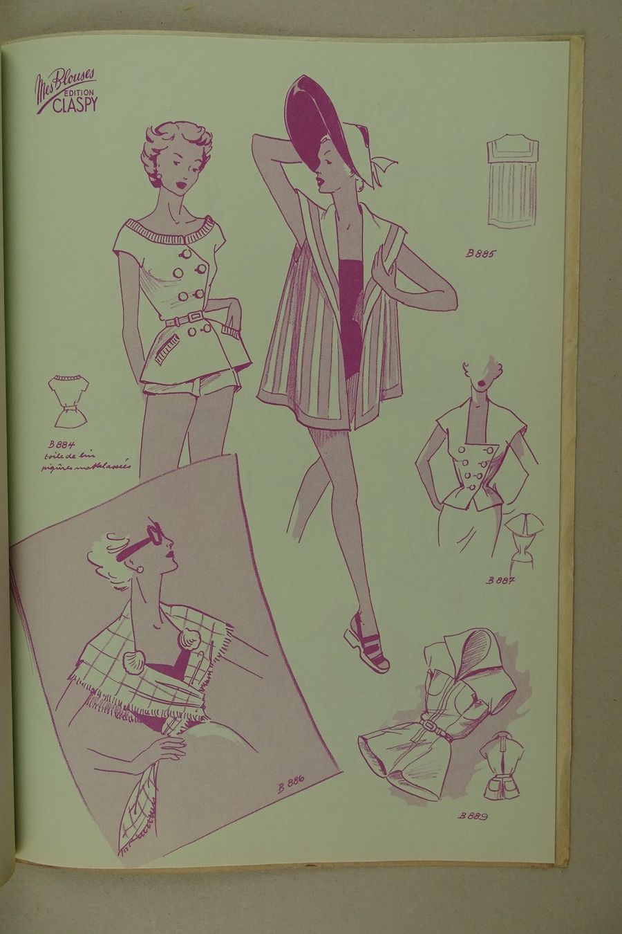 Bücher: MES BLOUSES 1951 EDITION GLASPY, ZÜRICH, MODE – Gebraucht aus Grüningen von Kartensammler 5