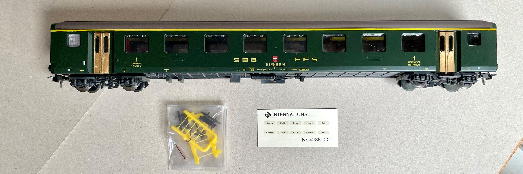 ROCO SBB Schnellzugwagen grün H0 4239 (Neu und originalverpackt) in ...