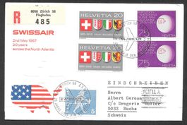 Swissair Jubiläumsflug SF. 67.1a Zürich - New York 2.5.1967