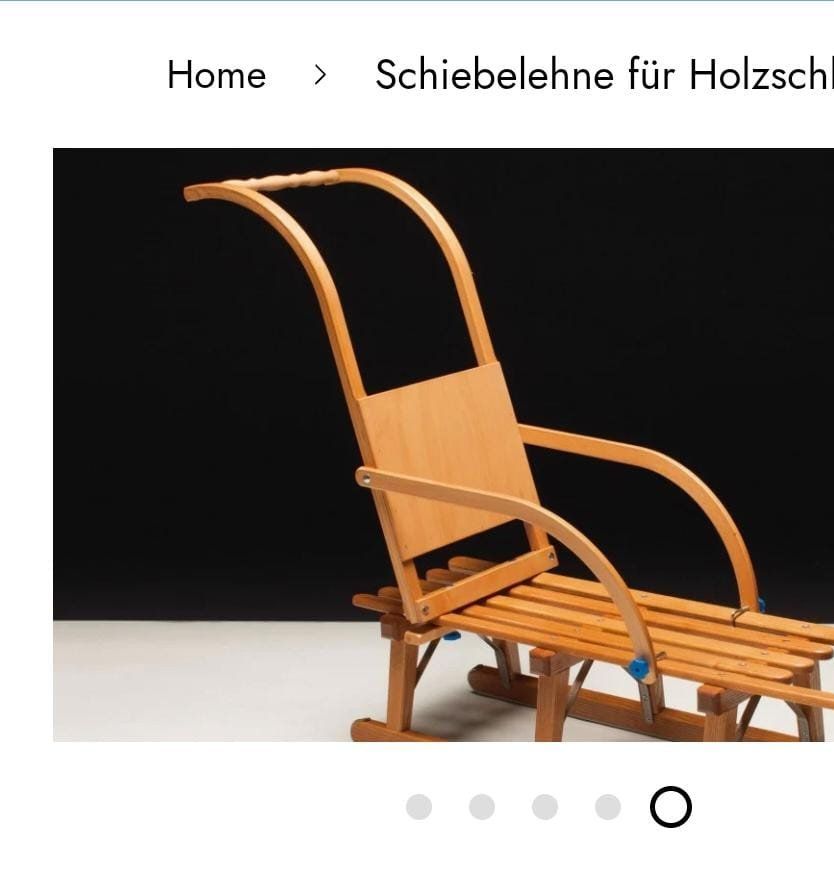 Slitta: Schiebelehne für Holzschlitten – Usato da Arnegg venduto da Michirech 1