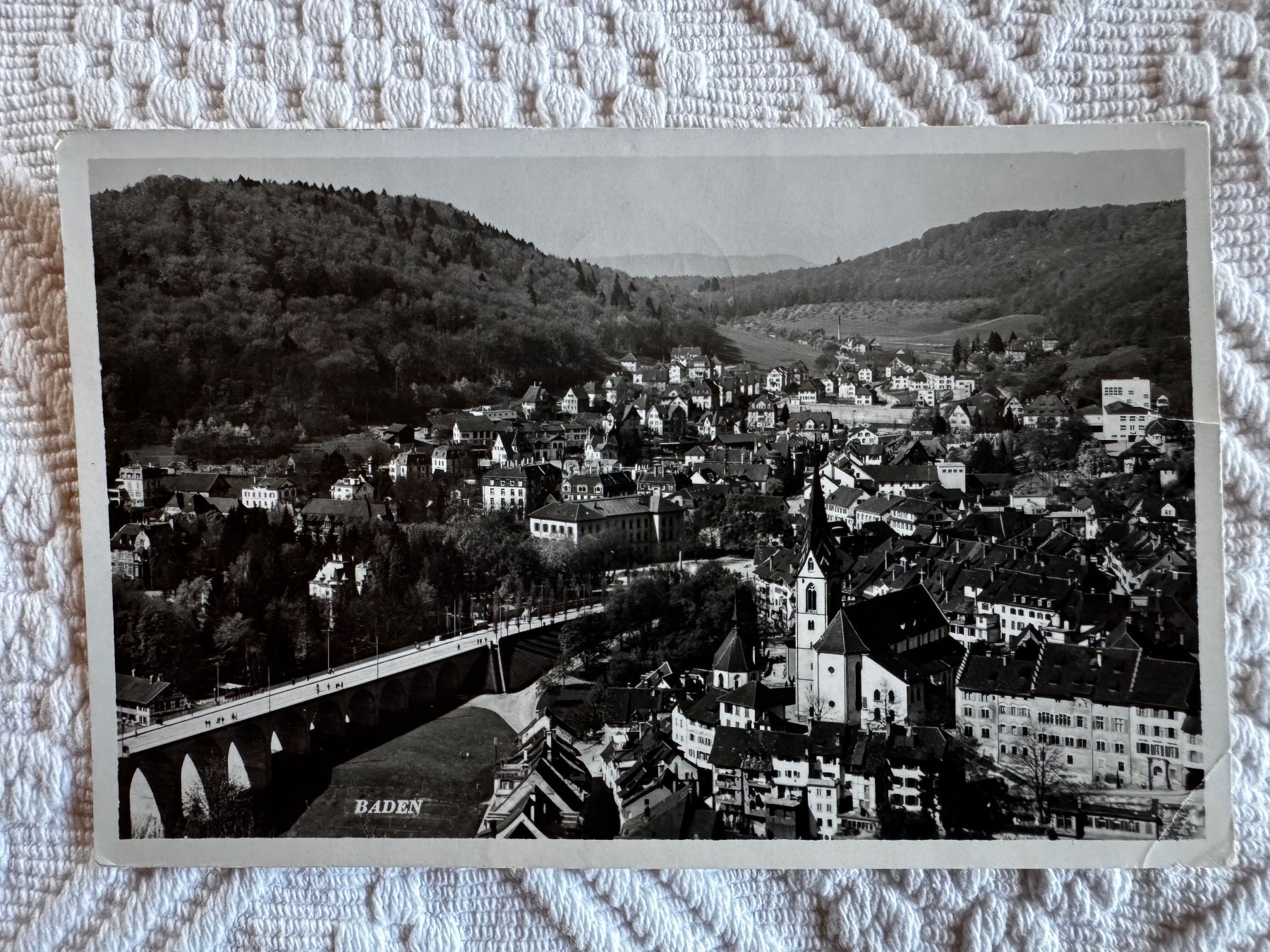 Cartoline postali: Ansichtskarte gelaufen 1938, Baden – Usato da Vellerat venduto da joromaur