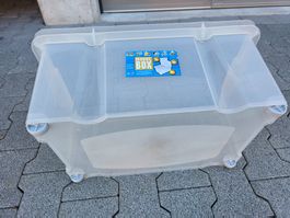 Kunststoff Modul Box Kiste auf Rollen ohne Deckel