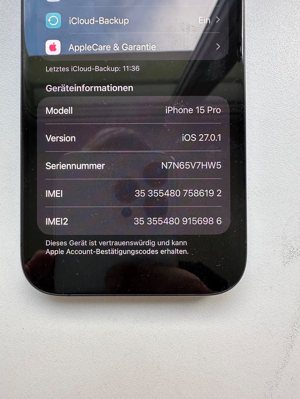 Apple Portables: iPhone 15 Pro 128 GB Black Titanium – D'occasion à Zell LU par lupiloop 3