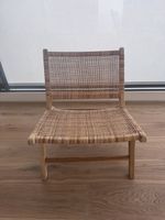 Solid Teak and hand- woven rattan Armchair - Kave Home