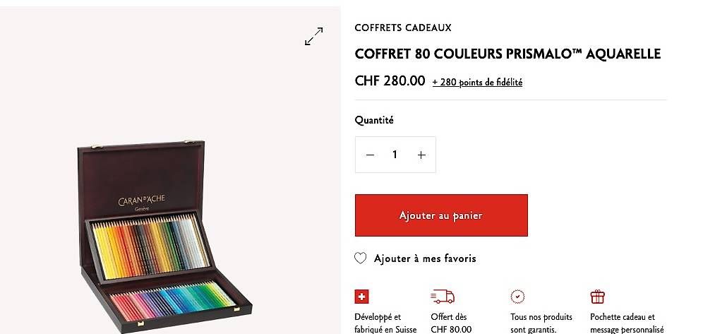 Penna & Evidenziatori: Coffret Caran d'Ache neuve  – Usato da Treytorrens-Payern venduto da Chefrob 1