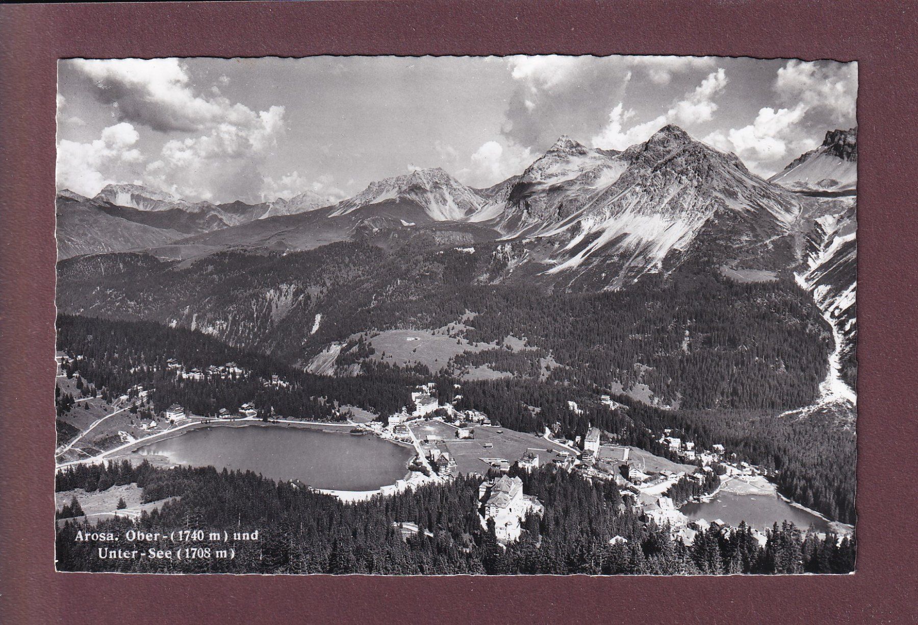 Cartoline postali: AROSA - Ober und Unter-See – Usato da Pully venduto da nicecards