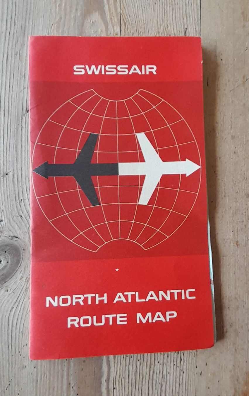 Landkarten & Atlanten: Swissair Flugroute / Map  Swissair Flugplan – Gebraucht aus Erlinsbach SO von Ginkel