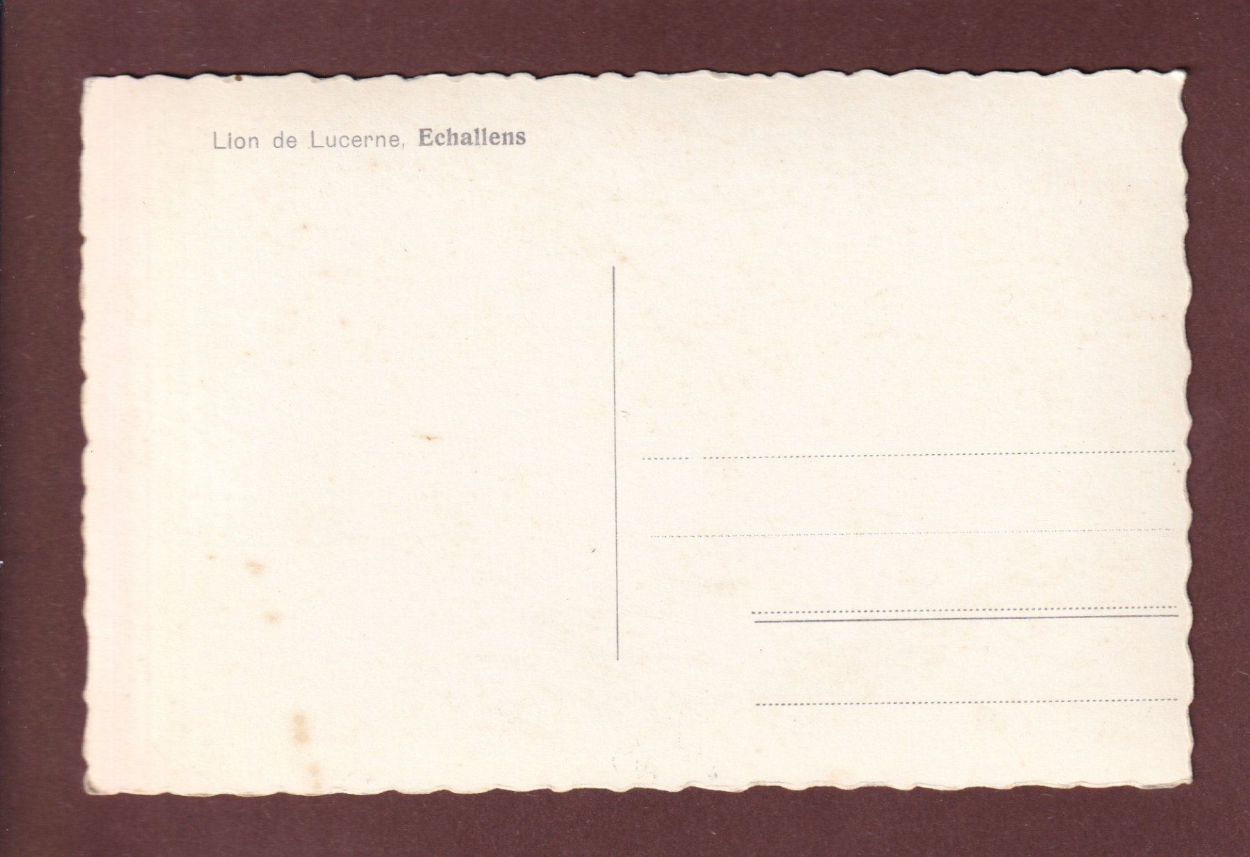Cartoline postali: ECHALLENS - Lion de Lucerne – Usato da Pully venduto da nicecards-shop 1