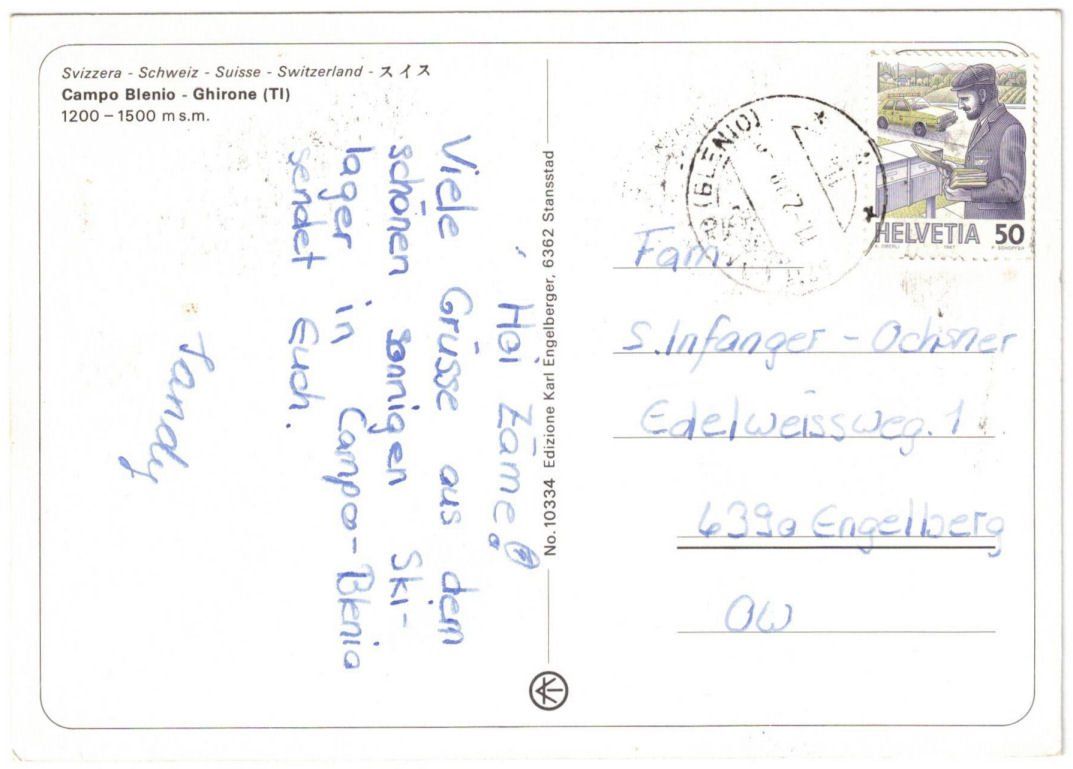 Cartoline postali: Campo Blenio - 6 Bild AK – Usato da Binningen venduto da Mountainrider 1