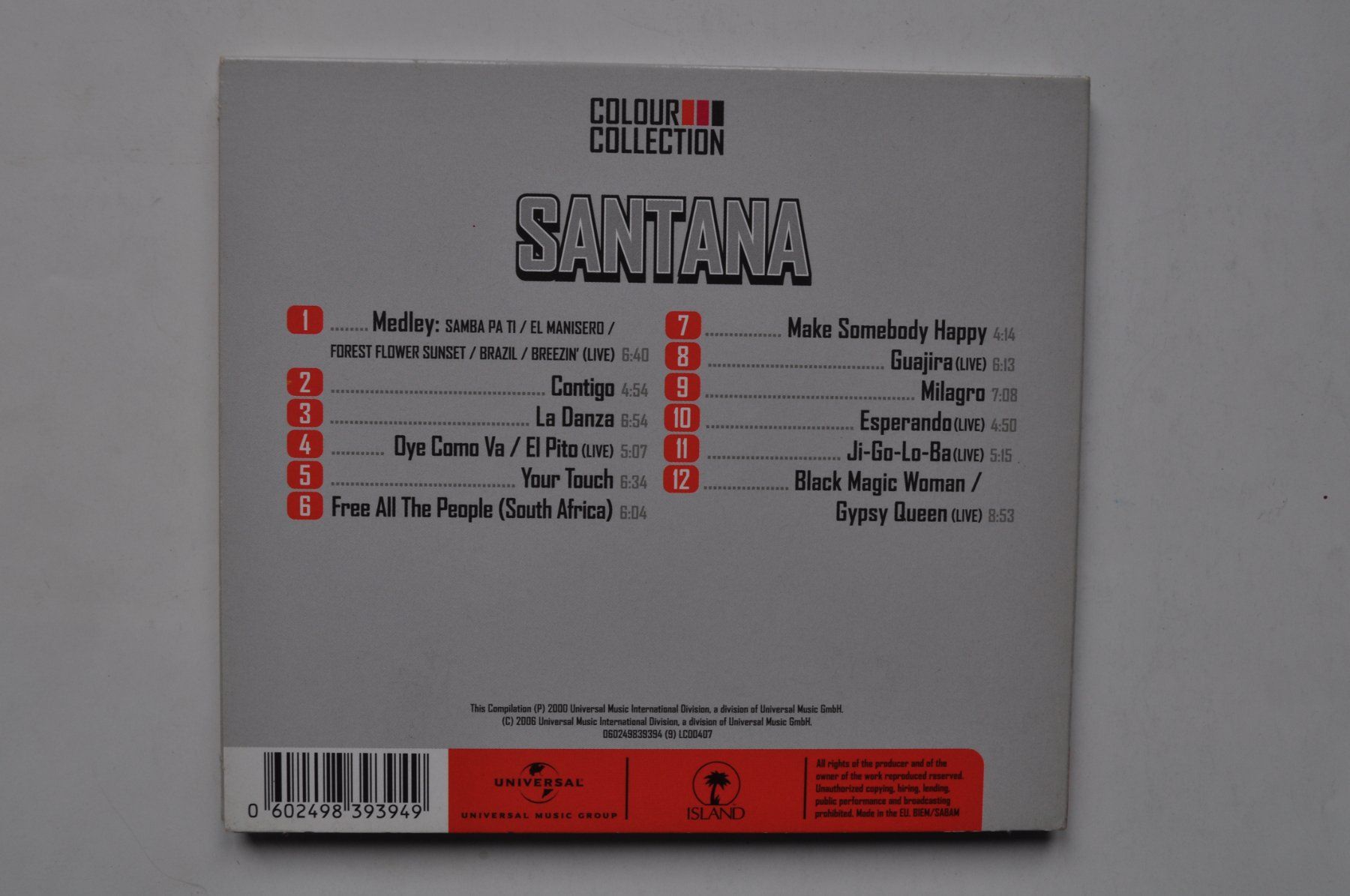 CD: Santana - Colour Collection – Usato da Marin-Epagnier venduto da Vinil68 1